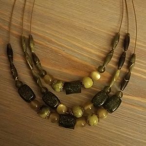 Green bead necklace